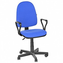 Кресло оператора Престиж  с подлокотниками Самба ткань С06 синий "Компьютерные кресла" ТК-002587000548 синий - Фото предпросмотра