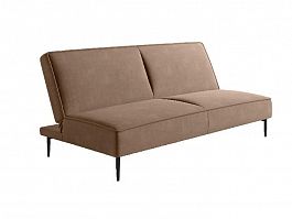 Este диван-кровать трехместный, прямой, без подлокотников, бархат коричневый 12 - Фото предпросмотра