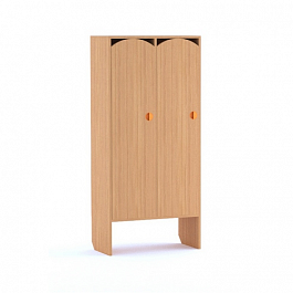 Шкафчик для одежды 2-секционный малый (бук) с нишей - Фото предпросмотра