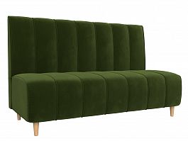 Прямой диван Ральф (полностью микровельвет зеленый) - Фото предпросмотра