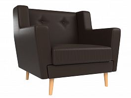 Кресло Брайтон (полностью экокожа коричневая) - Фото предпросмотра