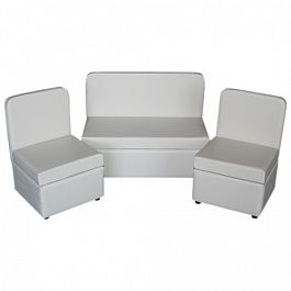 Комплект мягкой мебели «Теремок 4-х местный» белый - Фото предпросмотра