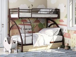Двухъярусная кровать "Виньола-2Я" коричневый - Фото предпросмотра