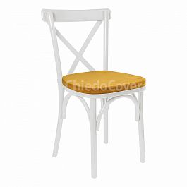 Подушка для стула Кроссбэк, желтая - Фото предпросмотра