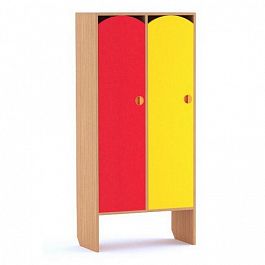 Шкафчик для одежды 2-секционный малый (цветной фасад) с нишей - Фото предпросмотра