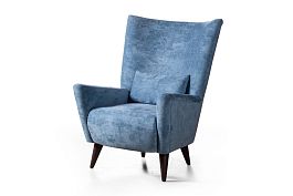 Кресло Dublin велюр синий - Фото предпросмотра