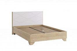 Зара Кровать с основанием Комфорт 140х200 см SMZ-05.1623 дуб сонома/белый - Фото предпросмотра