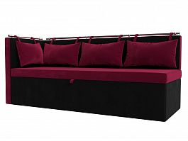Кухонный диван Метро с углом левый (основа микровельвет , компаньон микровельвет ) - Фото предпросмотра