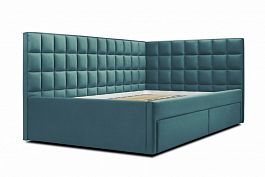 Кровать «Юник» с ящиками 900, зеленая - Фото предпросмотра