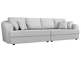 Прямой диван Милтон (полностью экокожа белая) - Фото предпросмотра