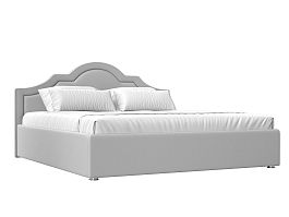 Интерьерная кровать Афина 180 (полностью экокожа белая) - Фото предпросмотра