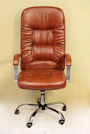 Кресло для руководителя Болеро КВ-03-131112 оранжевое - Фото предпросмотра
