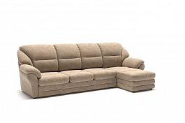 San-Remo диван-кровать с шезлонгом велюр бежевый - Фото предпросмотра