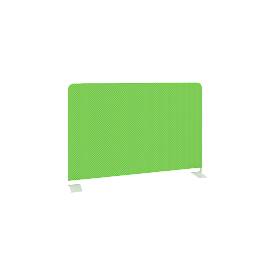 Metal System Экран тканевый боковой Б.ТЭКР-60 Зелёный/Белый металл 600*390*22 - Фото предпросмотра