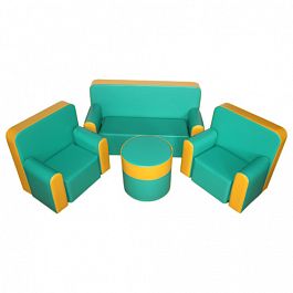 "Малютка" Комплект мебели зелено-желтый - Фото предпросмотра