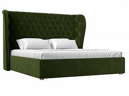 Интерьерная кровать Далия 200 (полностью микровельвет зеленый) - Фото предпросмотра