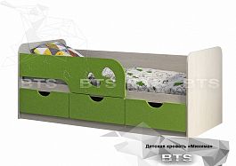 Кровать детская "Минима Лего" (1632х770х850) дуб атланта/лайм глянец - Фото предпросмотра