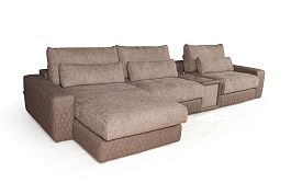 Aldo угловой модульный диван с шезлонгом, баром и столиком - Фото предпросмотра