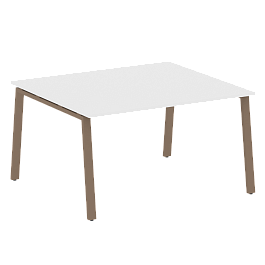 Metal System Перег. стол (1 столешница) на А-образном м/к БА.ПРГ-1.3 Белый/Мокко металл 1400*1235*750 - Фото предпросмотра