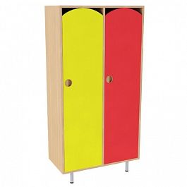 Шкафчик для одежды 2-секционный малый (цветной фасад) - Фото предпросмотра