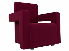 Кресло Рамос (полностью микровельвет бордовый) - Фото предпросмотра