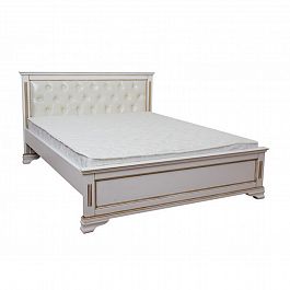 Кровать "Лира с экокожей 160" сосна - Фото предпросмотра