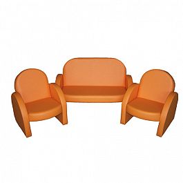 Комплект мягкой игровой мебели «Малыш» Оранжевый - Фото предпросмотра