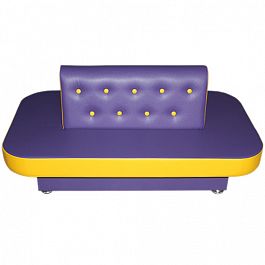 «Пуговка» диван круговой-Фиолетово-желтый - Фото предпросмотра