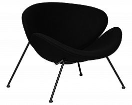 Кресло дизайнерское DOBRIN EMILY (черный ткань AF9, черное основание) - Фото предпросмотра