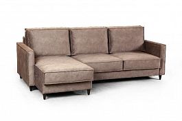 Keln диван-кровать с шезлонгом, велюр бежевый - Фото предпросмотра