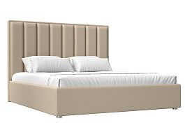 Интерьерная кровать Афродита 160 (полностью экокожа бежевая) - Фото предпросмотра