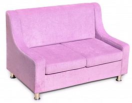 Мирэль Диван двухместный  1240х750х820  Velvet Lux 67 "Мягкая мебель для кабинета" ТК-002120401766 розовый - Фото предпросмотра