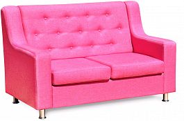 Мирэль Люкс Диван двухместный (1510х840х970) Velvet Lux 69 "Мягкая мебель для кабинета" ТК-002120401765 розовый - Фото предпросмотра