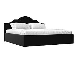 Интерьерная кровать Афина 200 (полностью экокожа черная) - Фото предпросмотра