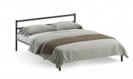 Кровать  металлическая Лофт 1200*2000, цвет черный - Фото предпросмотра