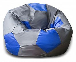 Кресло-мешок Мяч Серо-Синий (Оксфорд) - Фото предпросмотра