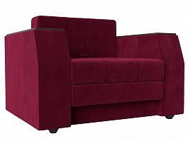 Кресло-кровать Атлантида (полностью микровельвет бордовый) - Фото предпросмотра