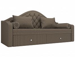 Прямой диван софа Сойер (полностью рогожка Корфу 03) - Фото предпросмотра