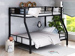 Двухъярусная кровать "Гранада-1" черный - Фото предпросмотра