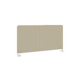 Metal System Экран тканевый боковой Б.ТЭКР-72 Тёмно-бежевый/Белый металл 720*390*22 - Фото предпросмотра