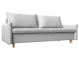 Прямой диван Хьюстон (полностью экокожа белая) - Фото предпросмотра
