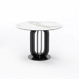 Стол круглый Capri 90, керамика белая - Фото предпросмотра