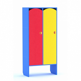 Шкафчик для одежды 2-секционный малый (цветной) с нишей - Фото предпросмотра