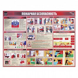 Доска-стенд информационная "Пожарная безопасность" (910х700 мм), пластик - Фото предпросмотра