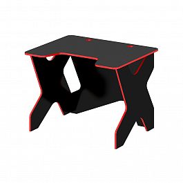Стол для геймера "Геймерские столы" ПК-ПРА-СТГ100Х80/ФГ-В1-1109 черный шагрень+красная кромка - Фото предпросмотра