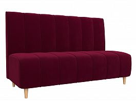 Прямой диван Ральф (полностью микровельвет бордовый) - Фото предпросмотра