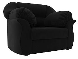 Кресло Карнелла (полностью микровельвет черный) - Фото предпросмотра