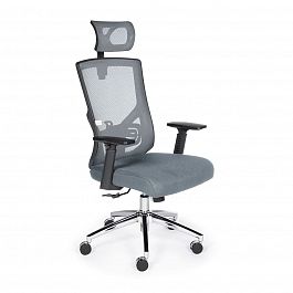 Кресло Гарда SL / черный пластик / серая сетка / серая сидушка - Фото предпросмотра