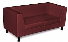 Омега-Лайт Диван двухместный "Мягкая мебель для кабинета" ТК-002120401438 бордовый - Фото предпросмотра