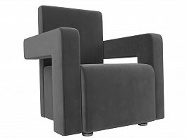 Кресло Рамос (полностью велюр серый) - Фото предпросмотра